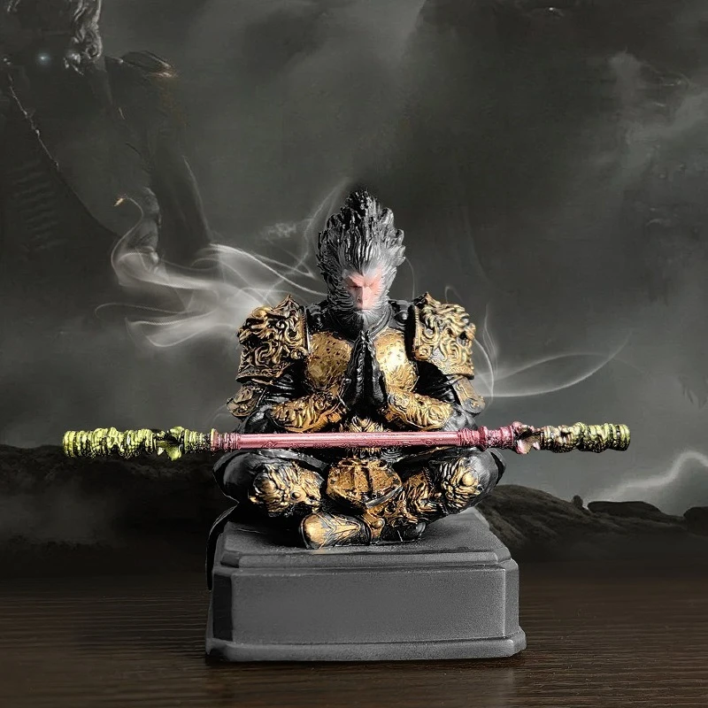 Wukong Resin Statue Action Figure Desktop Car Ornament Home Decor Collectible Gift for Game Enthusiasts