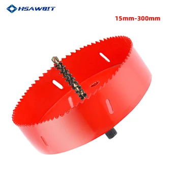 HSS 스틸 드릴링 구멍 톱 드릴 비트 커터 바이메탈, 알루미늄 다리미 스테인레스 스틸용, M42 16-300mm, DIY 목재 커터 드릴 비트