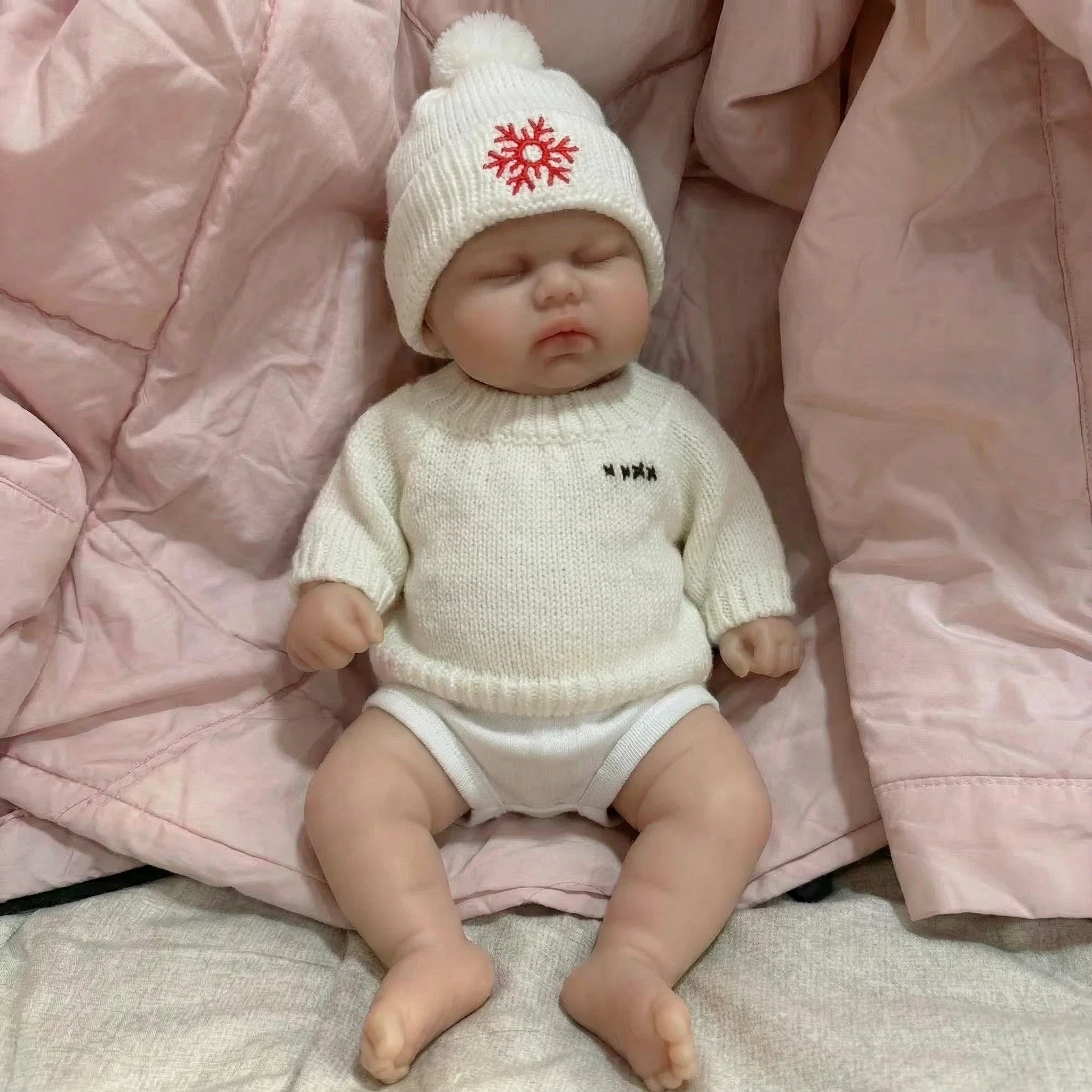 Boneca Reborn de Silicone Sólido Premium de 12 Polegadas, Super Macia, com Boca que Abre, Versão de Silicone Pickle