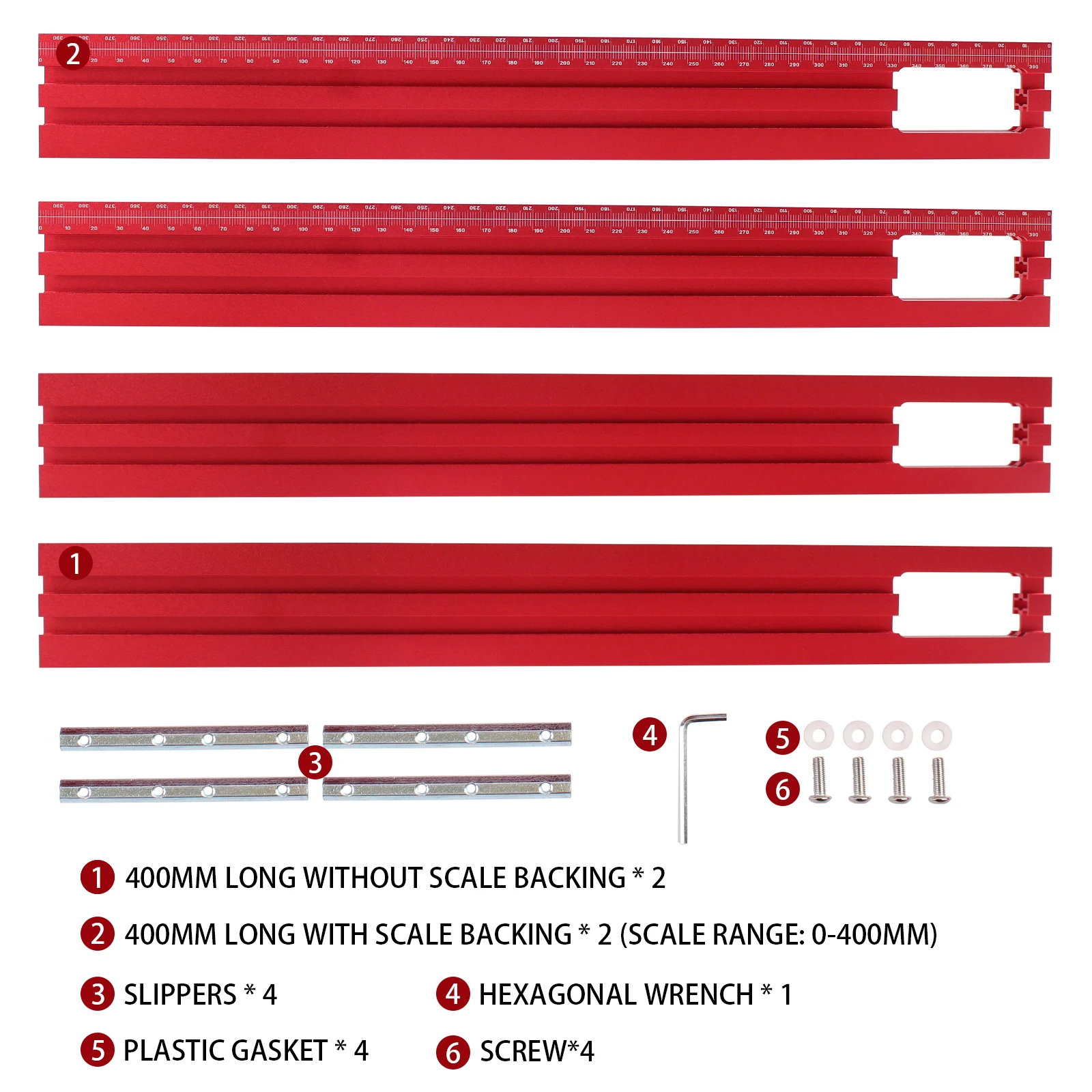 

Aluminum 40cm Trimming Milling Groove Engraving Guide Rail Adjustable Backing Auxiliary Guide Rail Bracket DIY Woodworking Tools