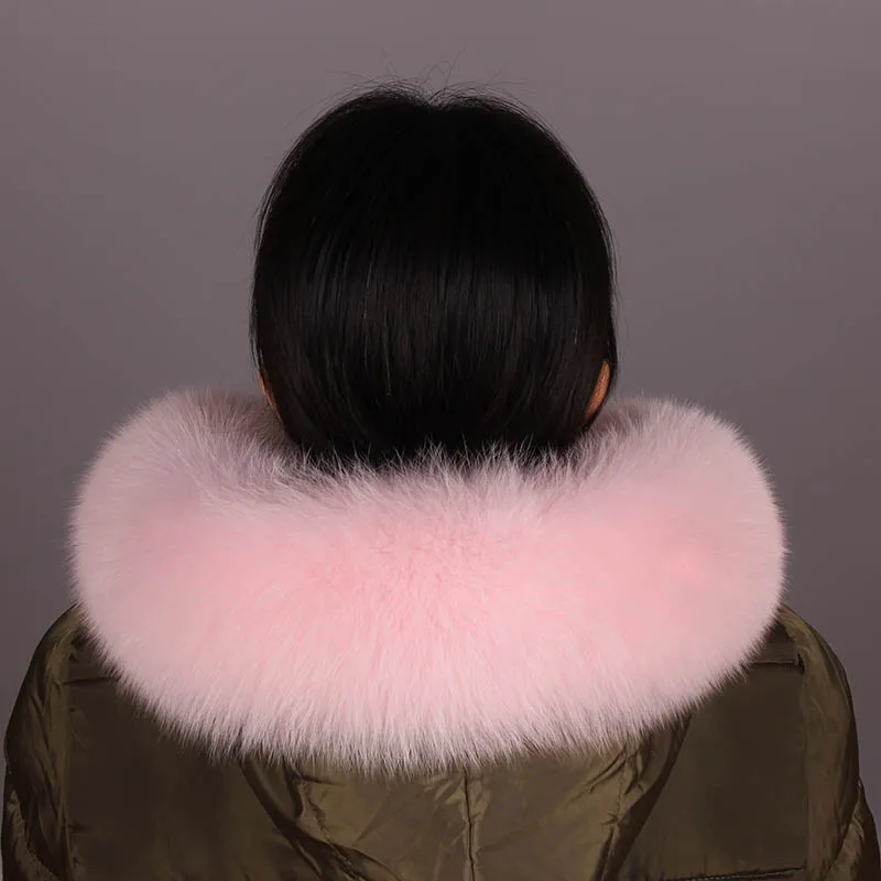 100% Real fox Fur Collar Womens Natural Fur Collar Real Fur Shawl Fur Scraves Detachable