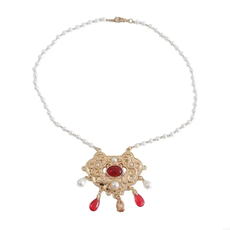  Delicate Artistic Chinese Necklace Exquisite Neckchains for Cultural Enthusiasts