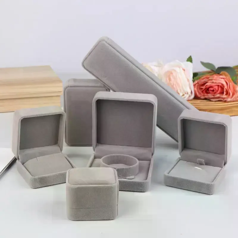 

Бархатная шкатулка для драгоценностей, кольца, ожерелья, серьги, подвески, коробка для хранения для женщин, упаковка ювелирных изделий