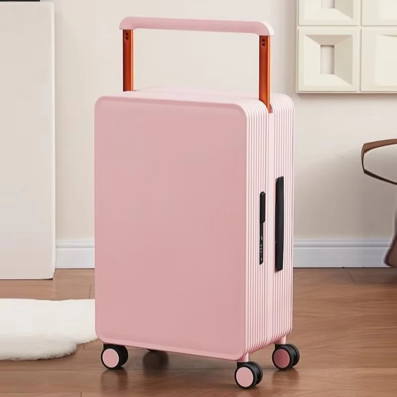 Business Luggage 8 Wheel Wide Tie Rod Alloy Trolley Zipper Opening Computer Polyester Modern TSA Holiday Big