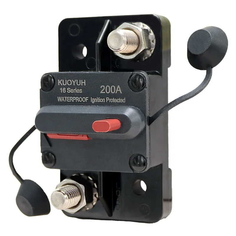 

KUOYUH 200 Amp Marine DC Circuit Breaker Resettable with Manual Reset Switch Button for Boat disjuntor