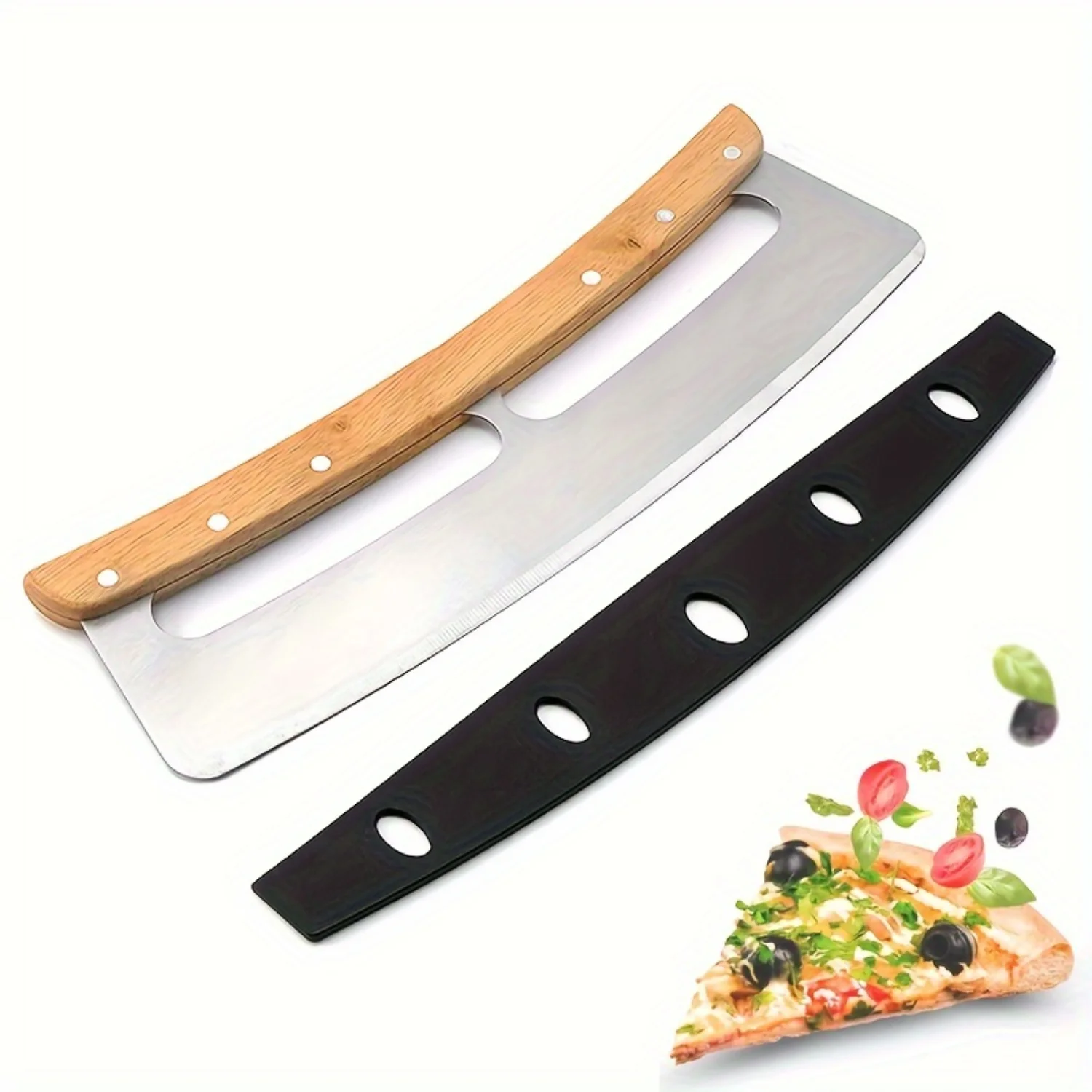 Stainless Steel Pizza Cutter With Wooden Handle - Durable, Heat-Resistant & Eco-Friendly  Tool Kitchen utensils Pizza tools