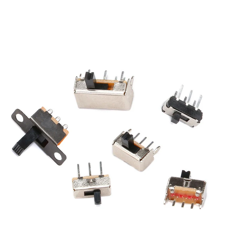 10PCS Slide Switch Micro-Power Toggle Switch Horizontal Sliding Second Gear Third Gear Slide Switch 2/3/4/5MM Handle