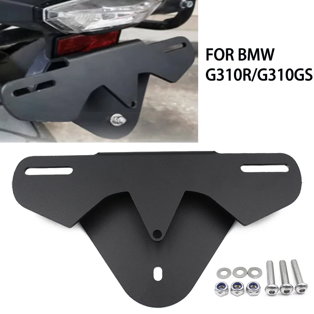 

Motorcycle License Plate Mounting Bracket Rear Tail Frame Aluminum Bracket Plate Fixed For BMW G310R G310GS Replacement