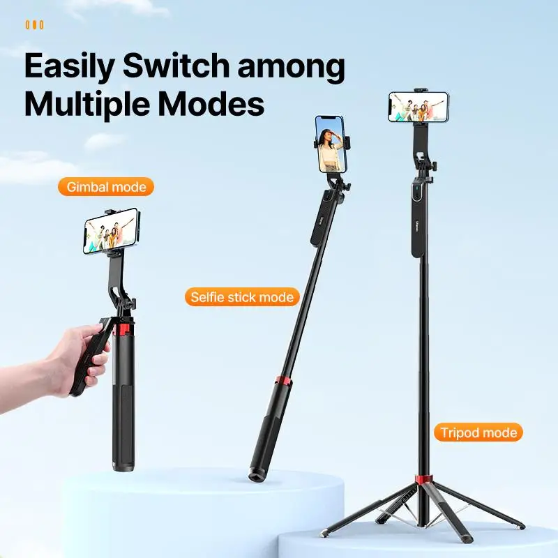 Ulanzi MA09 Smartphone Tripod Bluetooth Selfie Stick Desktop Tripod for iPhone 12 13 14 GoPro Card Camera Live Streaming Video