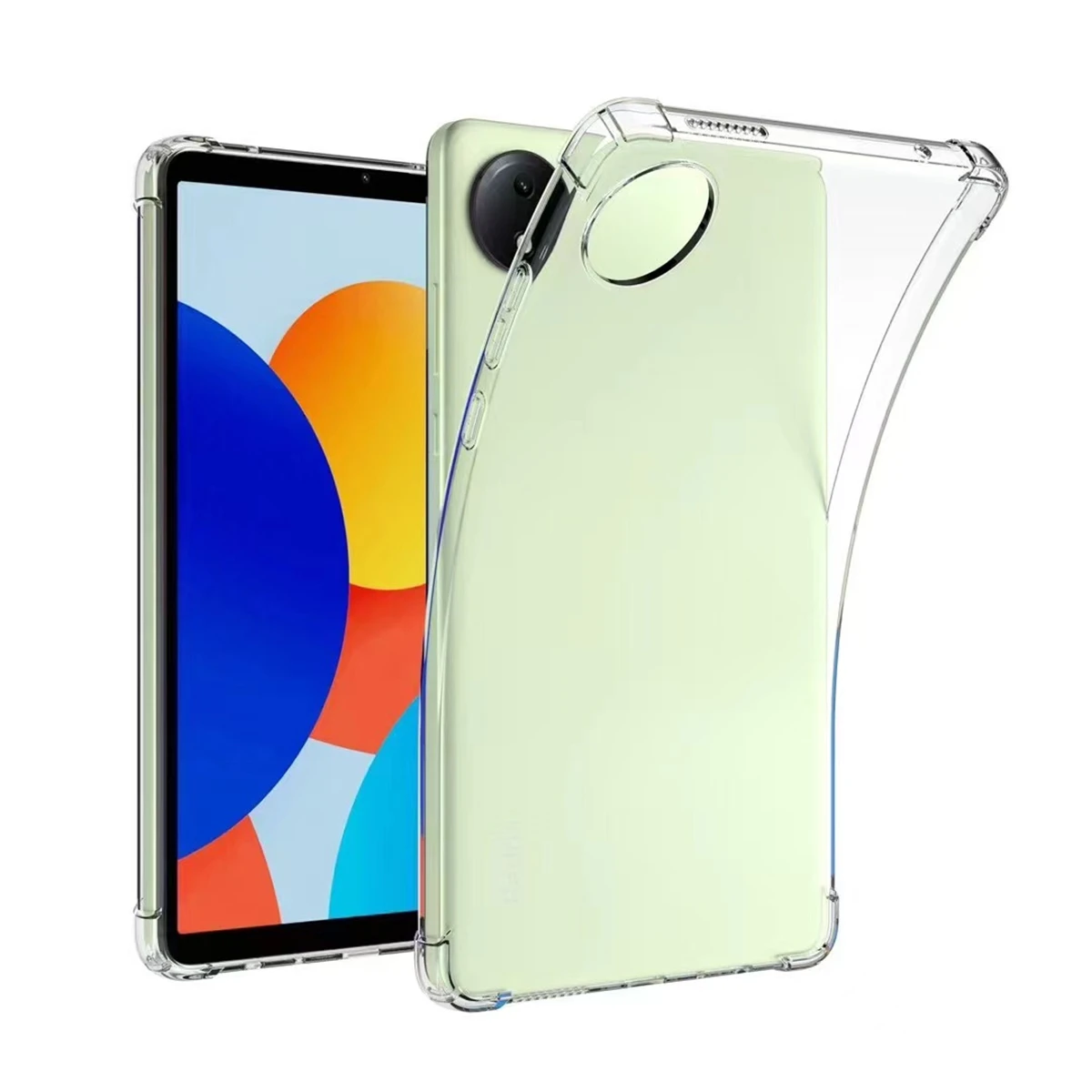 For Redmi Pad SE 4G 8.7 inch 2024 Shockproof Silicone Protective Case Clear Thin Soft TPU Bumper Cover for 8.7