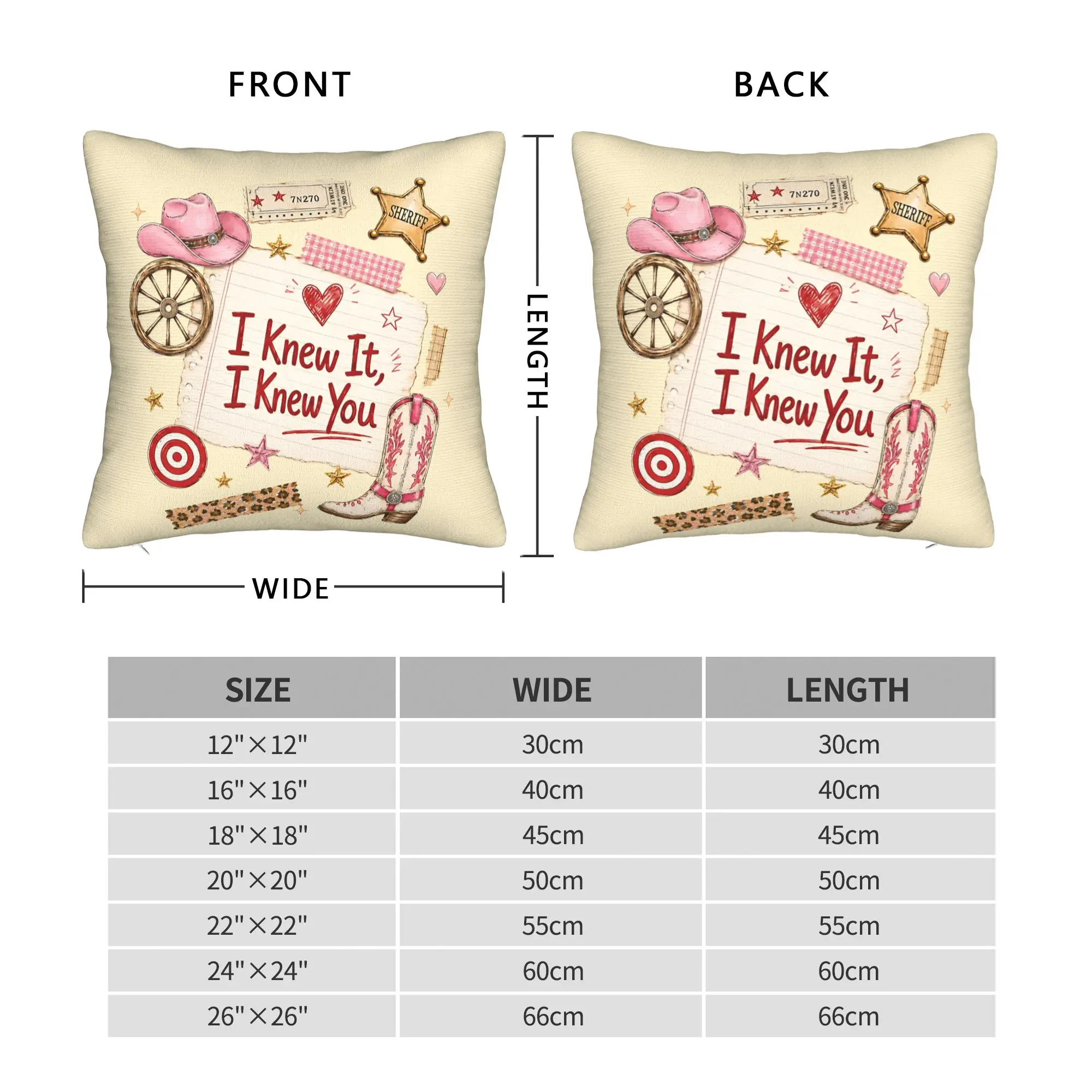 I Knew It I Knew You Square Pillow Covers Polyester Bed Car TS5 Cushion Cover Cute Decor Pillowcase 45*45