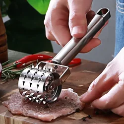 1Pcs Stainless Steel Meat Tenderizer Chopper Roller Hammer For Steak Knock-Sided Pork Pounders Cooking Kitchen Tools