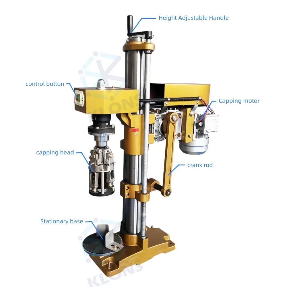 KSRC-1A Semi otomatis kepala tunggal Roll On Pilfer Proof Manual Ropp Capping mesin