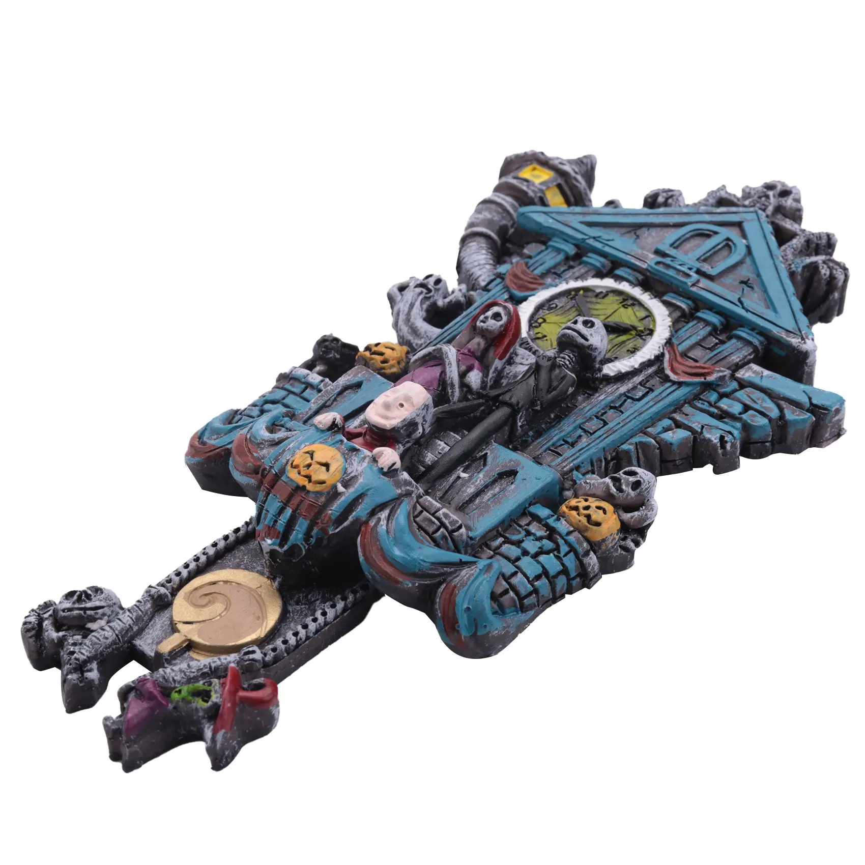 할로윈 벽시계, 크리스마스 벽시계, 할로윈 장식품, 송진 공예 조각상