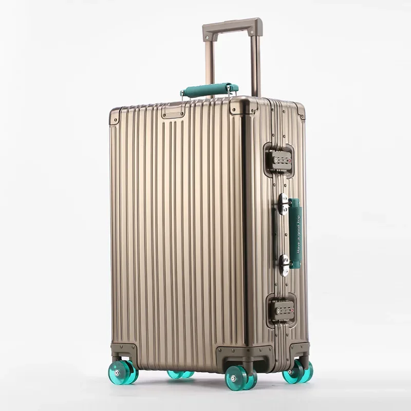 Bunnyfly 20/24/28 inch Reiskoffer Alle Aluminium Rolling Bagage Boarding Box Trolley Case Met Wielen Handbagage