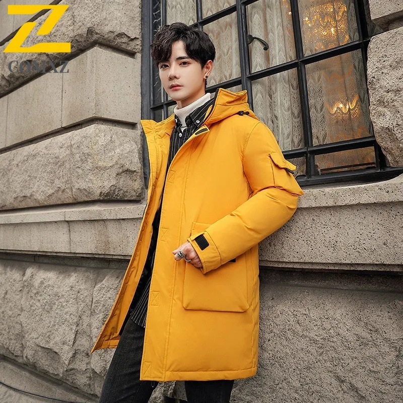 COMXZ 2025 Men Women Fleece Lined Winter Puffer Jacket fashion street Windproof Waterproof Thickened Outdoor Sport Tactics Coat