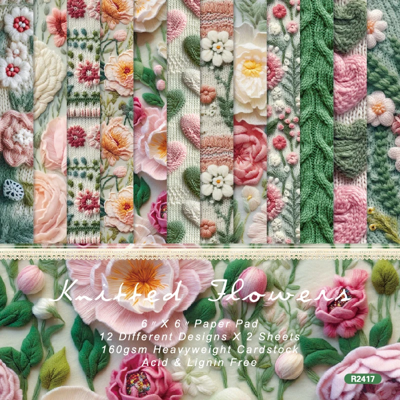 

Panalisacraft 24 sheets 6"X6" Vintage Flower Scrapbook paper Scrapbooking patterned paper pack DIY craft Background paper
