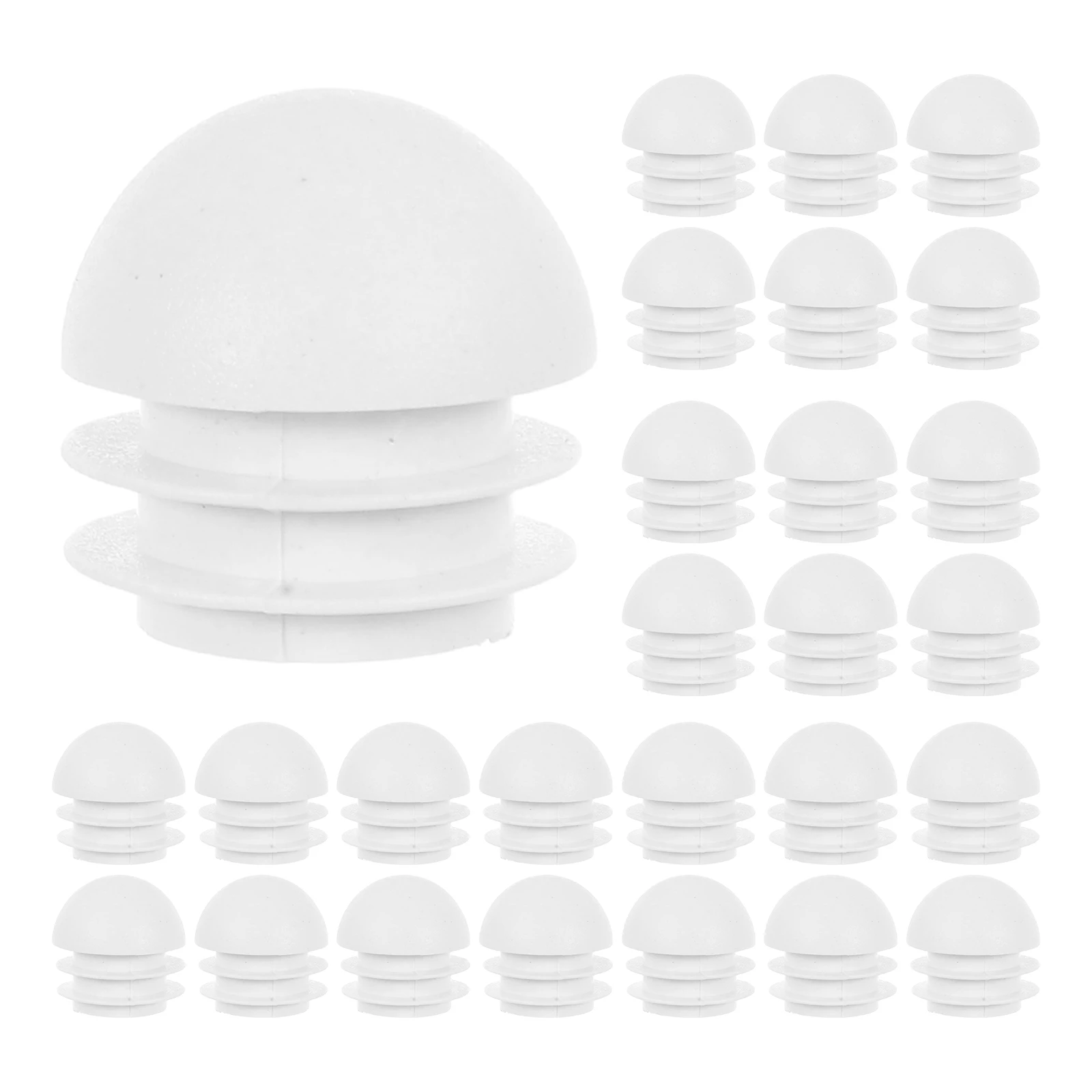 

25pcs Round Plastic Plug Inserts 22Mm For Chair Legs Furniture Industrial Durable Lightweight Pipe End Caps Leak Blockage