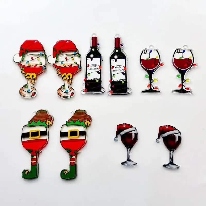 

Cross-border European and American exaggerated Christmas elk snowflake earrings cross-border personalized gloves snowman design