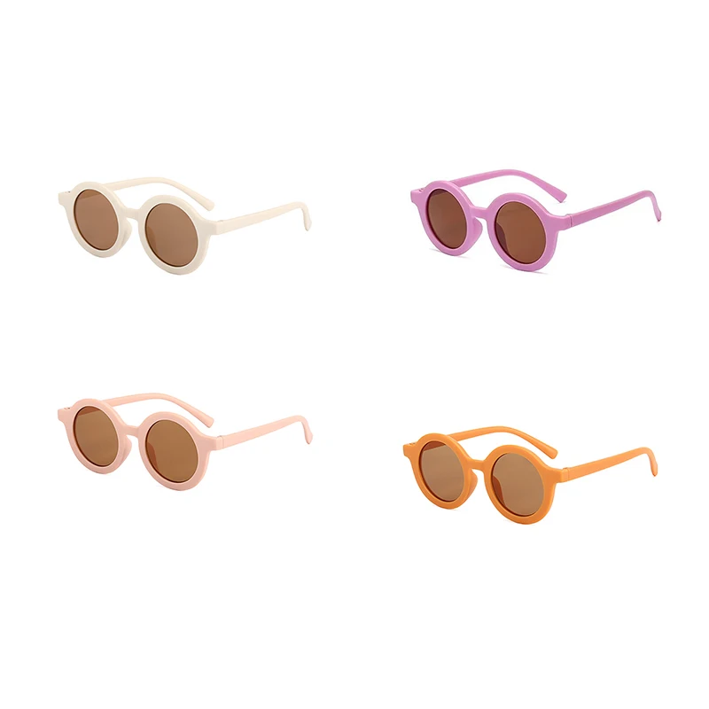 Lunettes de soleil rondes rétro pour tout-petits, lunettes d'extérieur pour garçons et filles, lunettes pour la photographie