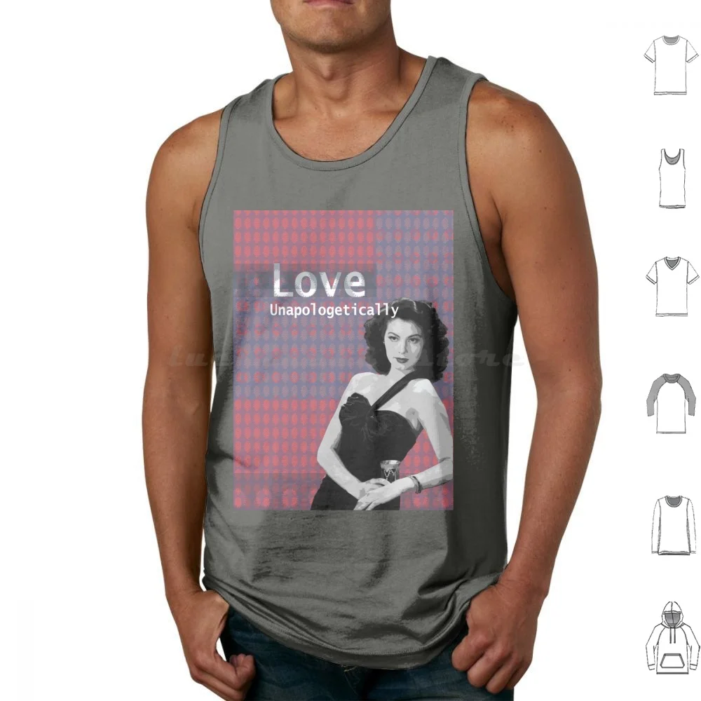 Movie Stars _ Ava Gardner _ Love Tank Tops Print Cotton Ava Gardner Ava Gardner Portrait Ups Classy Fashion Elegance Red