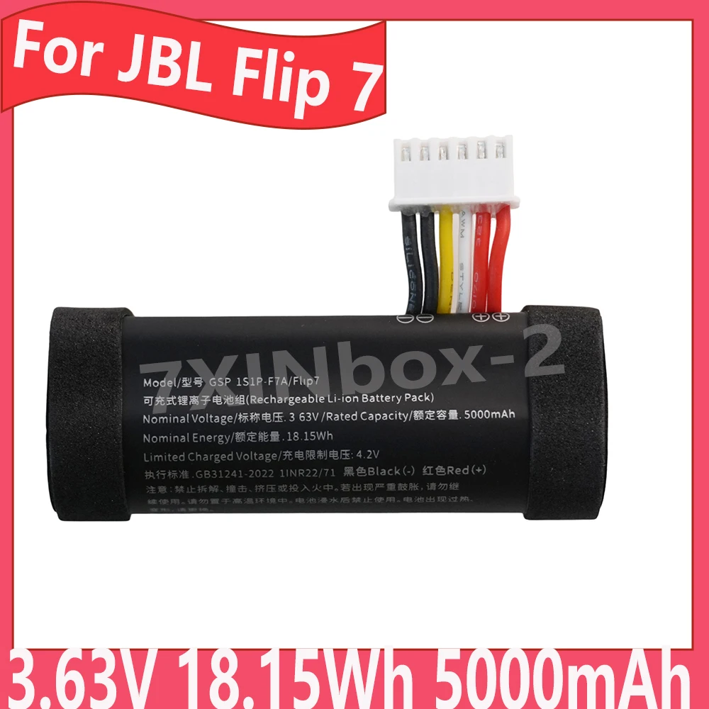 5000mAh OEM Replacement battery GSP 1S1P-7FA For JBL Flip 7 Kaleidoscope 7 Wireless Bluetooth speaker Brand new