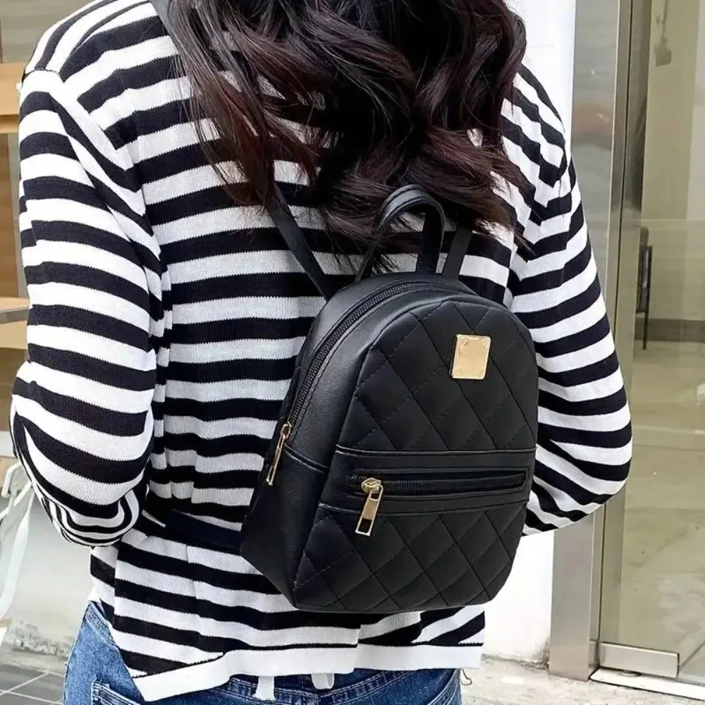 Backpack for Women PU Leather Multifunction Crossbody Bag Ladies Phone Pouch Pack Luxury Brand Shoulder Bag Messenger Bags