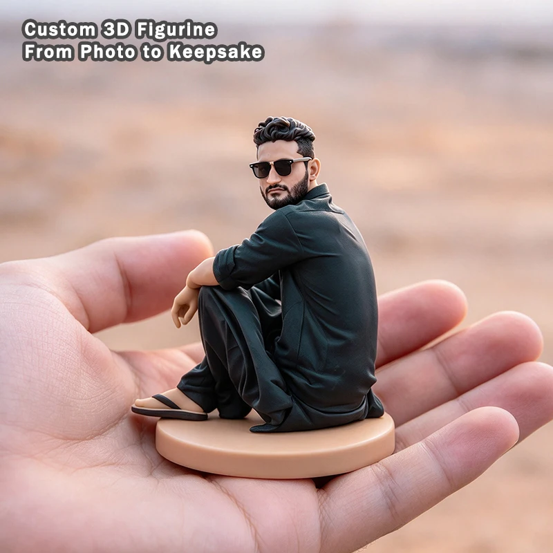 Custom Resin 3D Printed Portrait Figurine Personalized Photo Human Statue Lifelike Figure Desktop Decor Wedding Family Birthday
