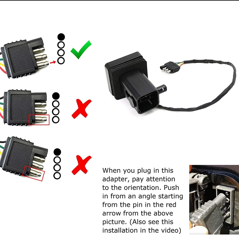 Cubierta del receptor de enganche de remolque de 2 pulgadas, cubierta de tubo de luces Led de freno de 15 luces LED, accesorios de coche de 4 pines, lámpara de señal de advertencia, luz estroboscópica