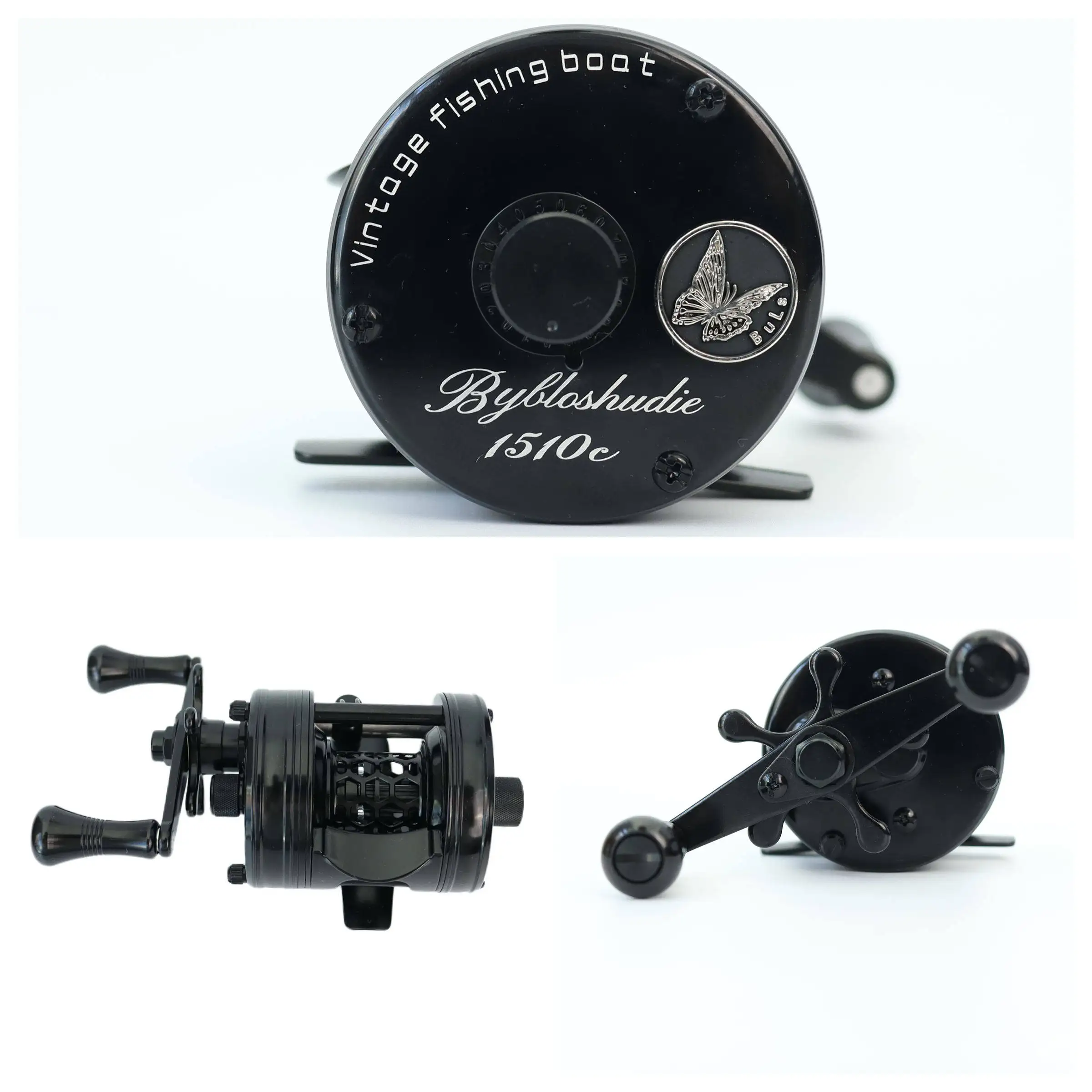 Byblos Micro-Blade Drum Butterfly Vintage-style Fishing Rod Full Conversion Version