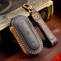 For Leading Ideal LiXiang L7 L8 L9 2022 2023 Leather Car Key Cover Keychain Holder Case Protector for Lixiang One L9 L8 L7