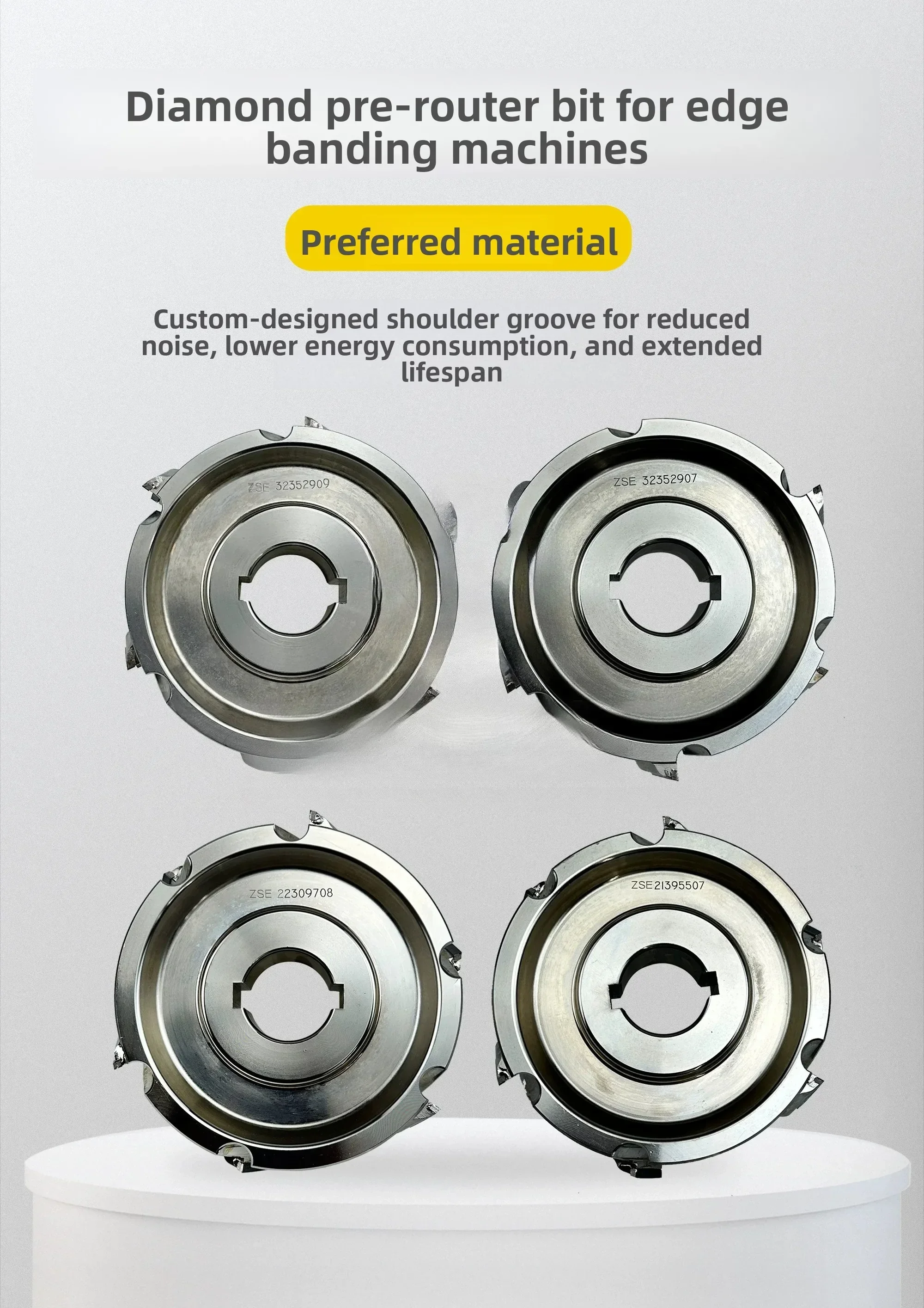 PCD Diamond Pre‑Milling Cutter Universal Woodworking Tool For Edge Banding Machine