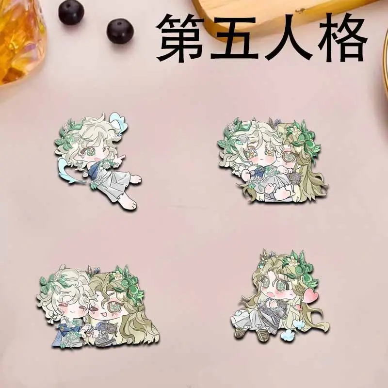 4PC Anime Game Identity V Badges Clothes Jewelry Collar Acrylic Brooches Accessories Gifts For Friend