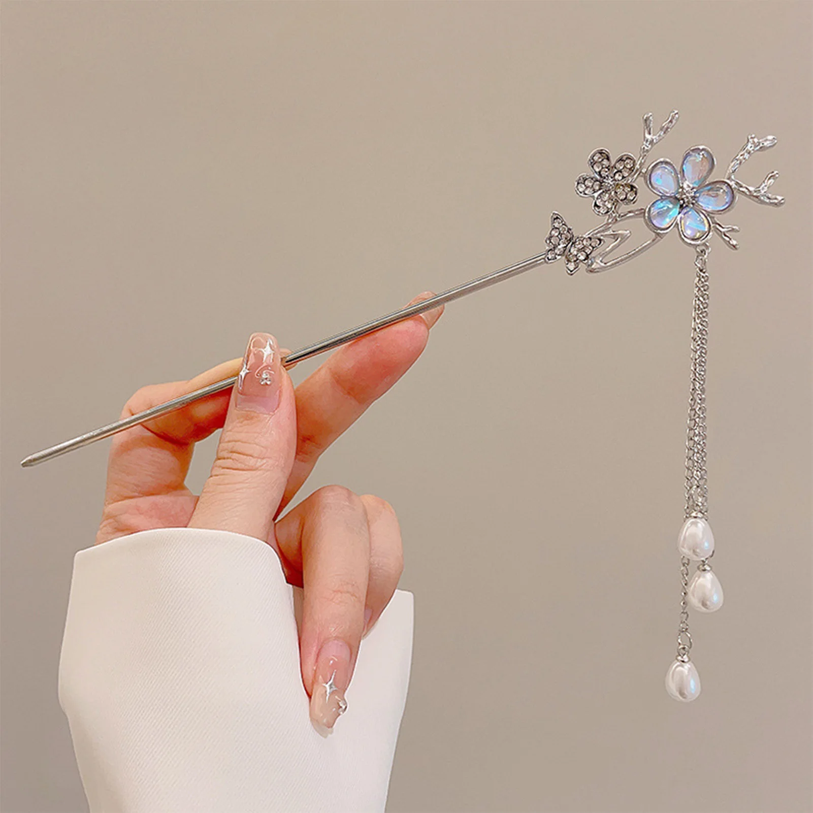 Chinese Style Tassel Hairpins Elegant Hair Accessories for Women Fashion Bun Stick Hair Clips Traditional Bridal Hair Jewelry image 5