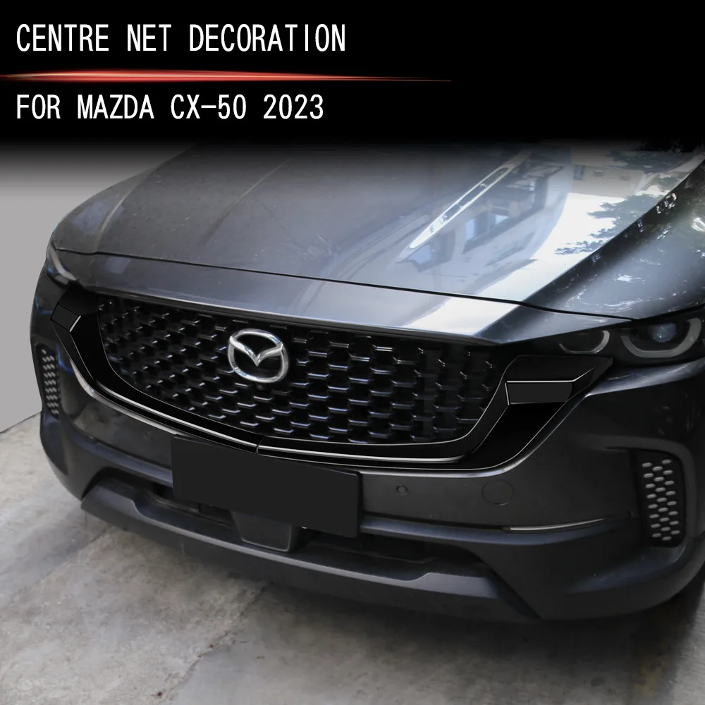 

For Mazda CX50 cx-50 2023 2024 ABS Black Black Front Bumper Grid mesh Grill Grille Hoods Part Car front Body Racing Engine Trim
