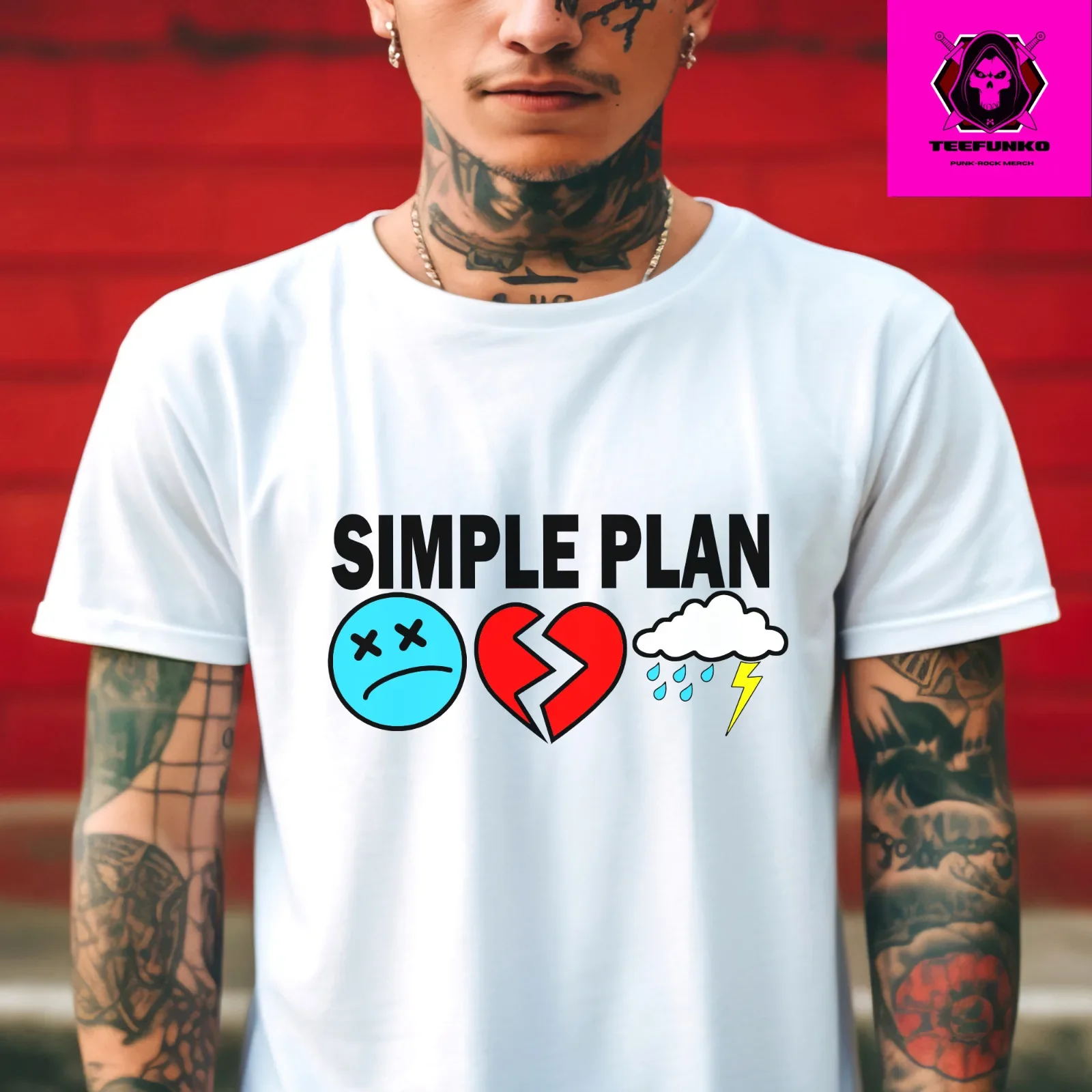 Simple Plan Punk Rock Band Tee Unisex Quality Heavy Cotton T-SHIRT S-3XL �