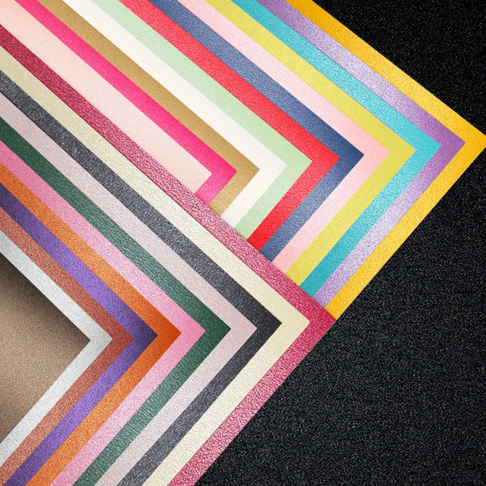 20 قطعة ورق بيرليسسينت 10 ألوان مختلطة لامعة ورق الحرف مزدوجة الوجهين للفنون اليدوية تغليف الهدايا لوازم الحفلات #1