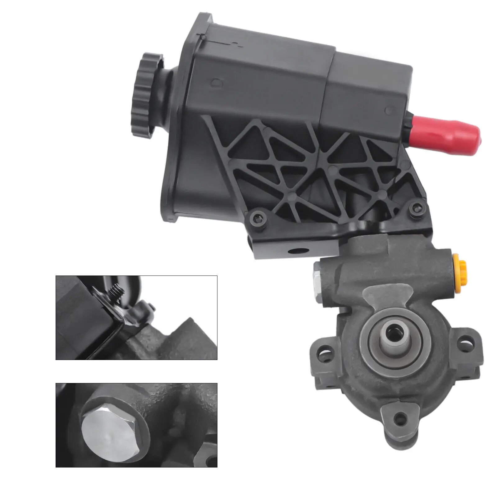 Fits 2002-2007 Dodge Ram 1500 5.7L/4.7L Metal Power Steering Pump W/ Reservoir