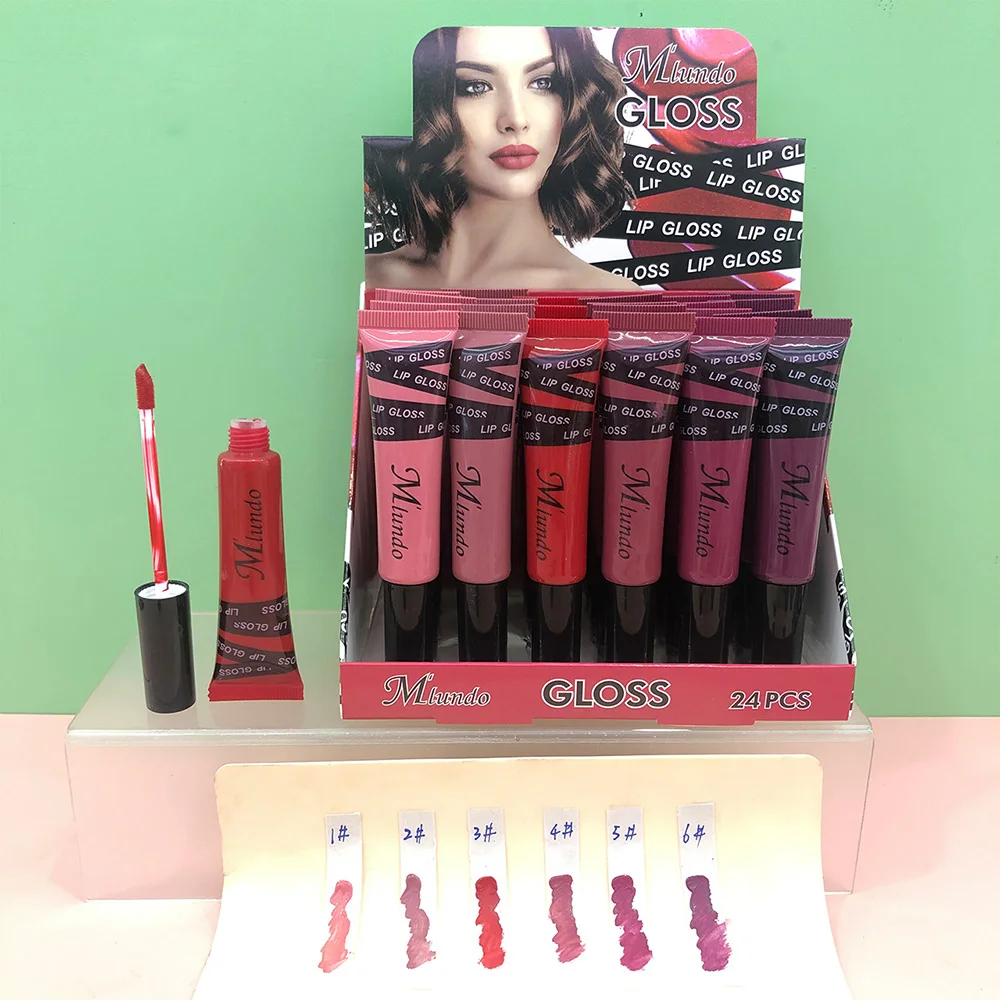 24Pcs Lip Tint Lip Stain Liquid Lipstick Highly Pigmented Long Lasting Waterproof Lip Gloss Lips Makeup