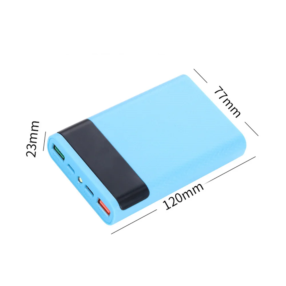 4x18650 DIY Power Bank Box 15000mAh Super Fast Charging Box with Digtal Display for for Samsung for iPhone