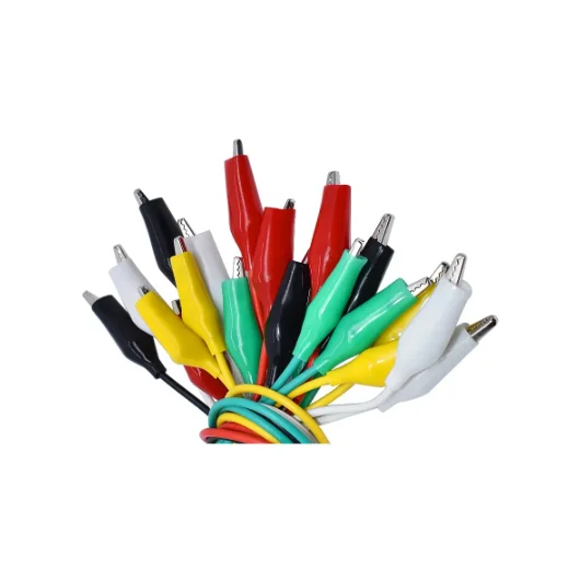 10 Pcs Colourful Test Leads Double Head Crocodile Battery Clip 45CM Electrical DIY Test Jumper
