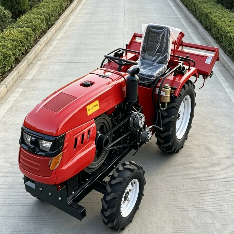 Customized Labor-saving farm machinery, four-wheel tiller, low-fuel-consumption four-wheel rotary tractor
