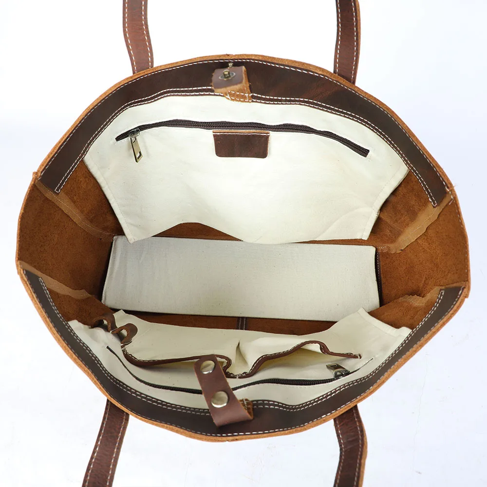 S.WORKER Vintage Echtleder Herren-Aktentasche 16" Laptop-Tasche Crazy Horse Leder Schultertasche Rindsleder Geschenkidee für Männer – Detail 25
