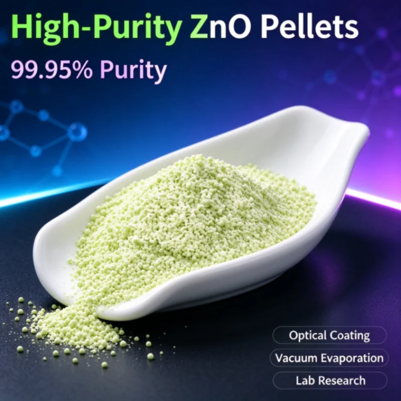99.99% High-Purity Sintered Zinc Oxide Pellets, Optical Vacuum Coating Material for Scientific Research