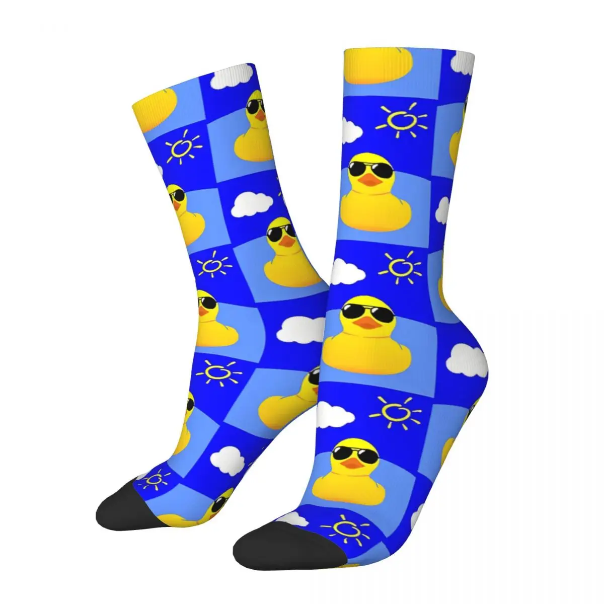 

Retro Rubber Duck Men's Socks Unisex Hip Hop Seamless Printed Happy Crew Sock Gift