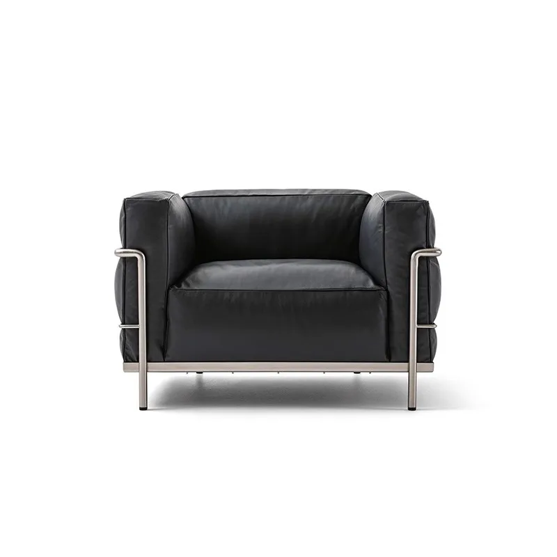 

Living room sofa medieval wind sand Corbusier L3 designer small apartment single sofa