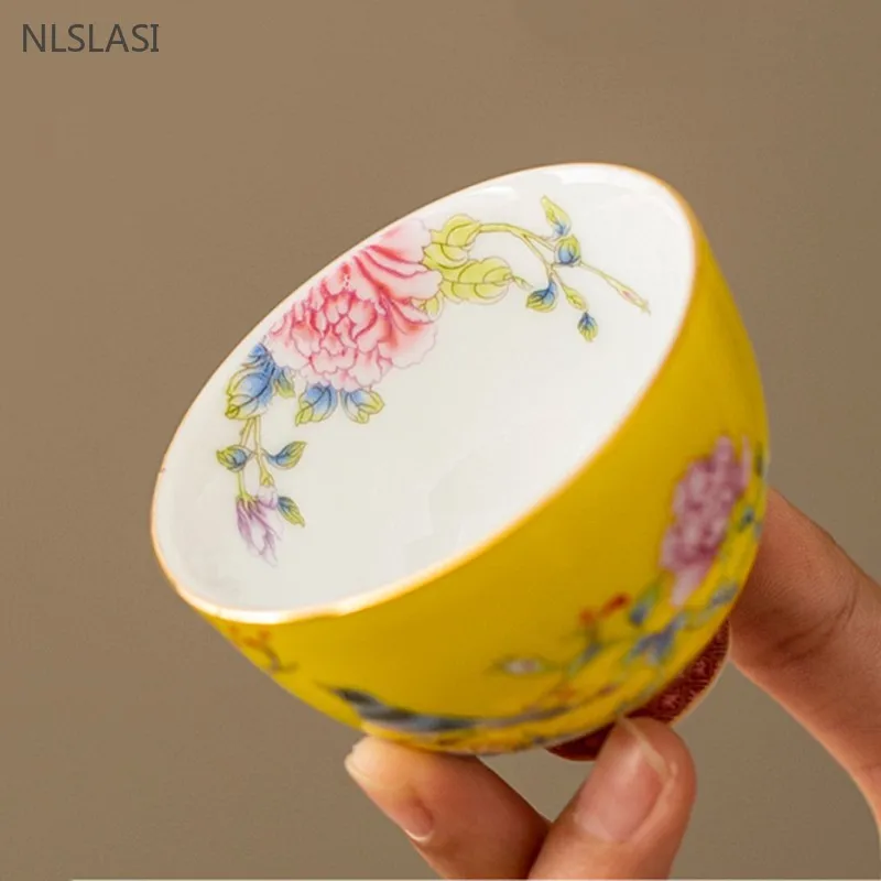 60ml Chinese Style Ceramic Ceramic Tea Set Teacup Hand Painted Personality Creative Teacup Coffee Wine Cups Drinkware Supplies