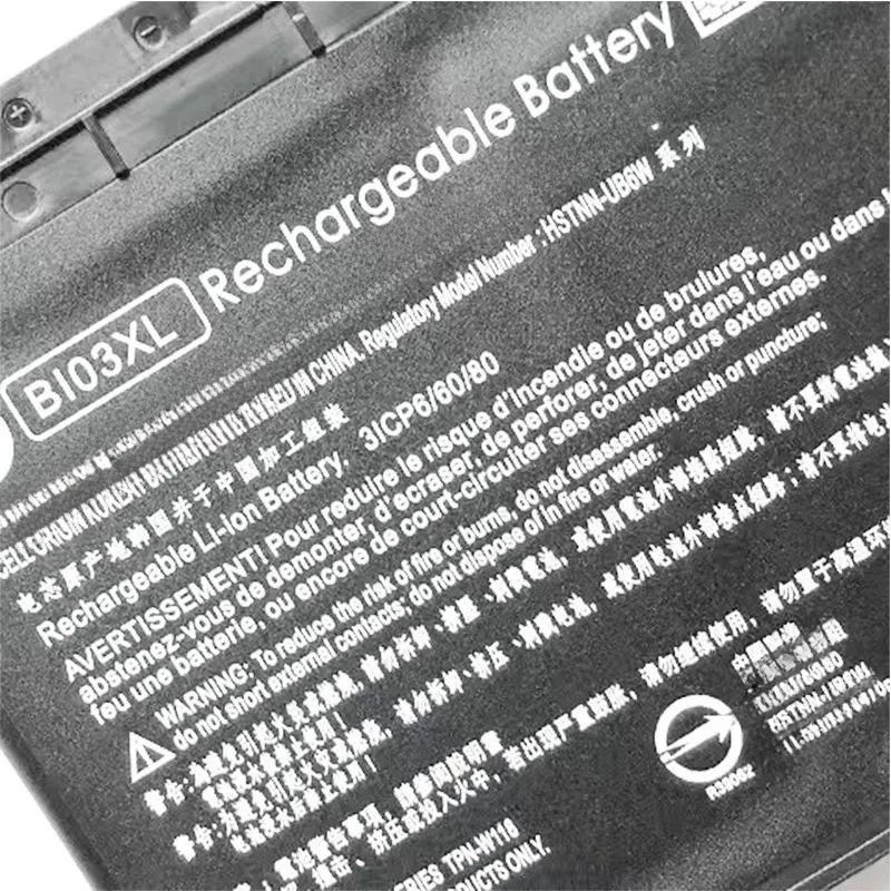BI03XL Replacement Battery for HP Pavilion X360 13-U114TU TPN-W118 Q183 Laptop Notebook Power Supply