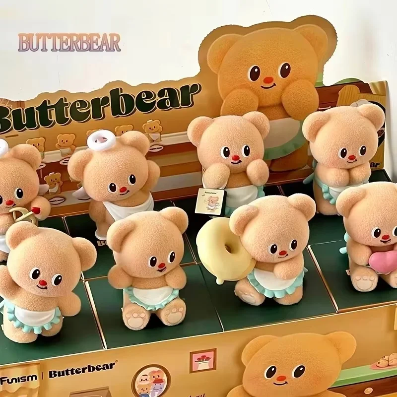 2024 Genuine Butterbear Business Day Series Blind Box Mini Flocking Figure Cokawaii Children'S Collection Toys Christmas Gifts