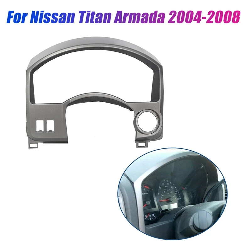 

Gray Dashboard Panel Gauge Cover Bezel 68240-7S000 For Nissan Titan Armada 2004-2006 Instrument Cluster Trim Frame Replacement